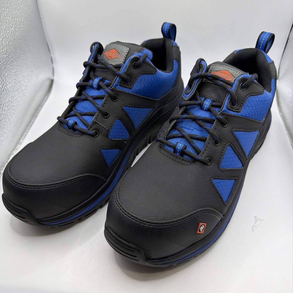 Merrell Men's  Day One Safety Blue/Black Comfort Base Tech‎ Work Sneakers - 11